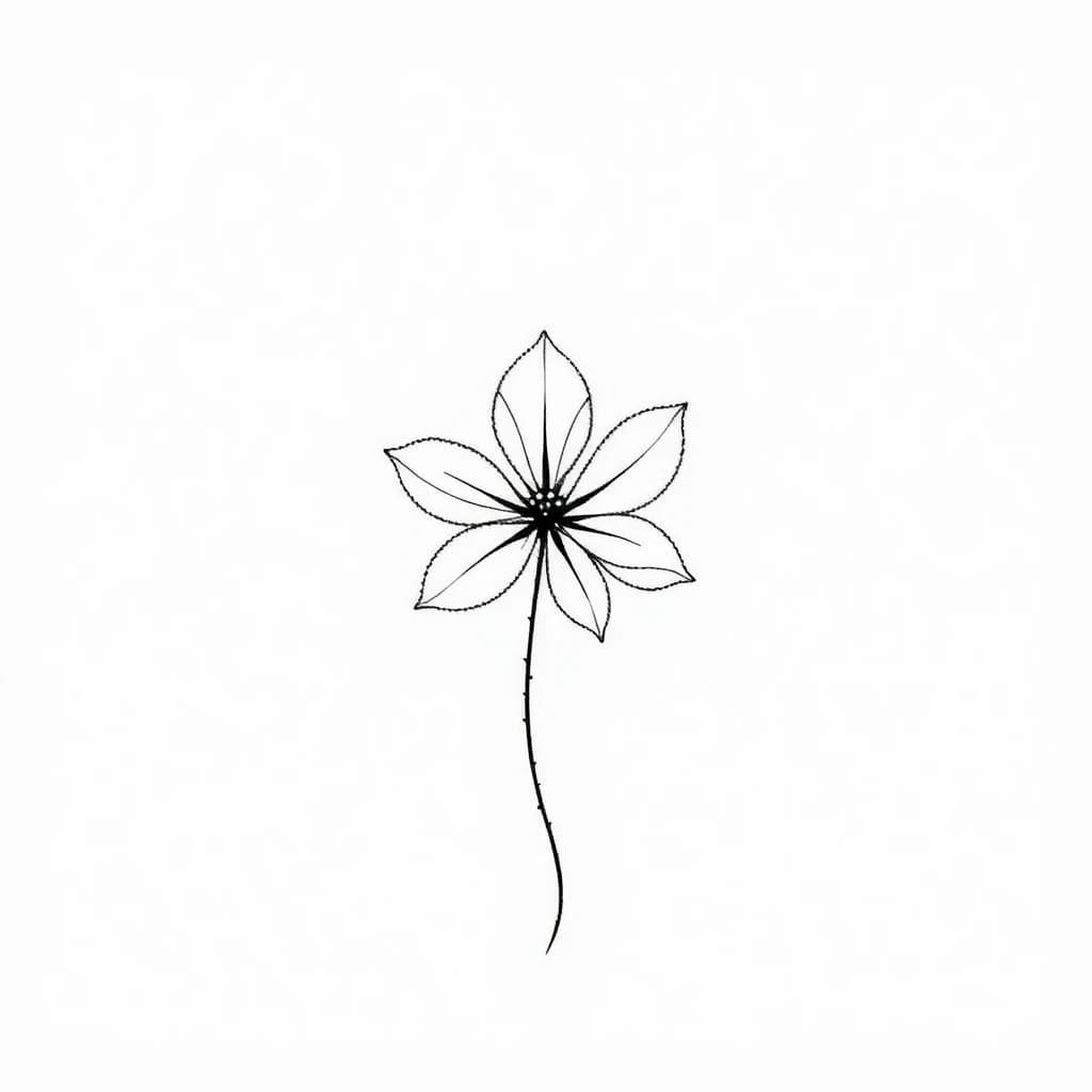 Fine Line tattoo style - AI tattoo generator